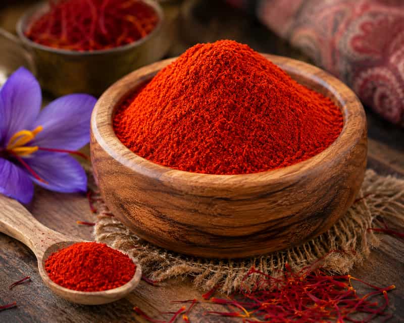 پودر زعفران اصل مرغوب با رنگ طبیعی و عطر قوی